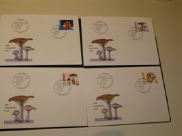 Pro Juventute FDC 1994 Nr. 332 - 335 Weihnachtsmarke - Pilze