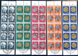 1964 Pro Patria / Alte Schweizer Münzen im 10er Block ET