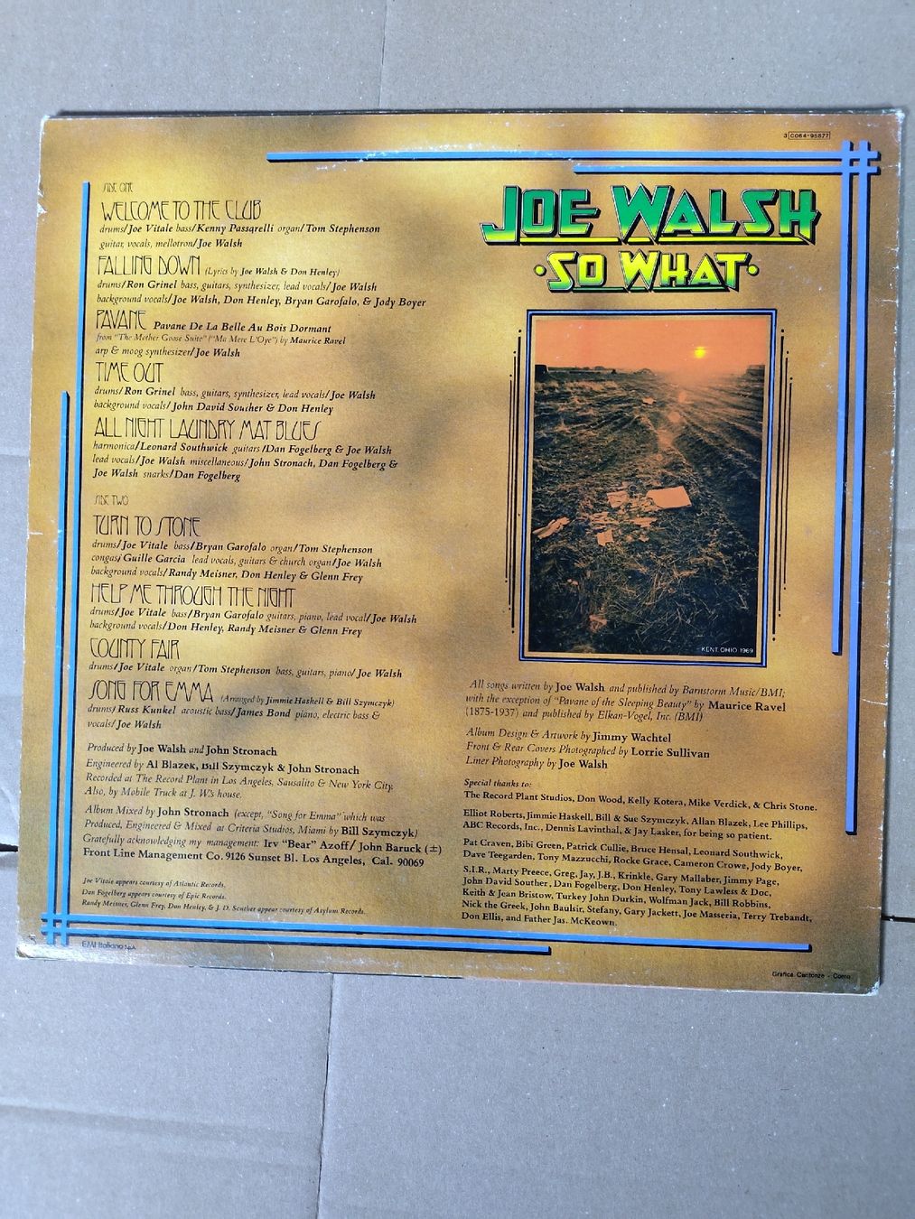 Dischi in vinile: Joe Walsh - So What LP – Usato da Büsserach venduto da Bey23 1