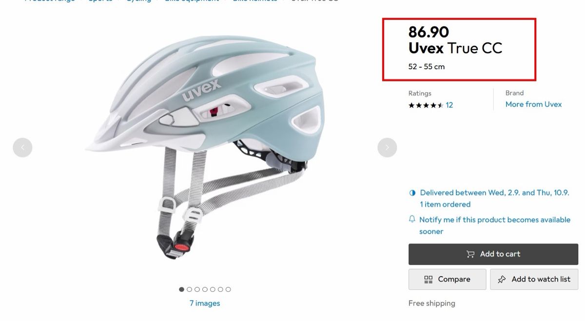 Uvex Caschi: Uvex True cc 52-55cm Originalverpackt – Nuovo e nell'imballaggio originale da Winkel venduto da nextowner