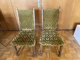 Stuhl mit Stoffbezug im floralen Muster 2er Set