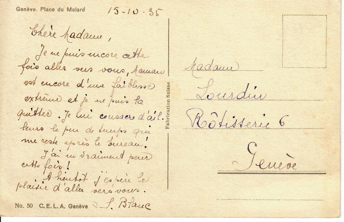 Cartes postales: Genève 1935 – D'occasion à Hochdorf par Ziegel-16 1