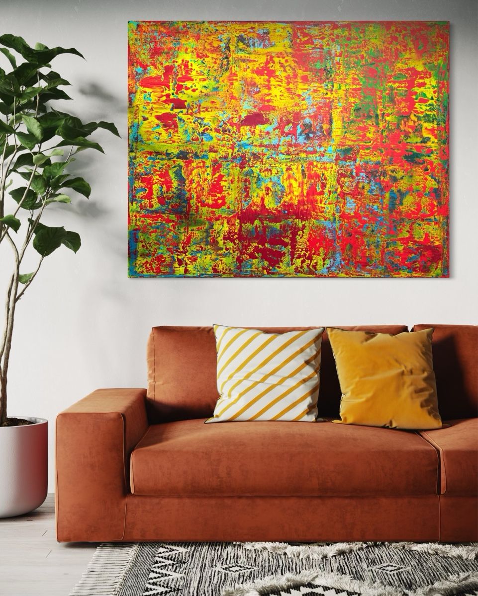 Gemälde: Original Gemälde, abstrakt, farbenfroh, einmalig! 150x120 cm – Neu und originalverpackt aus Berikon von home-artsch