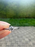 Weissgold Verlobungsring mit 0.25 Karat Brillant