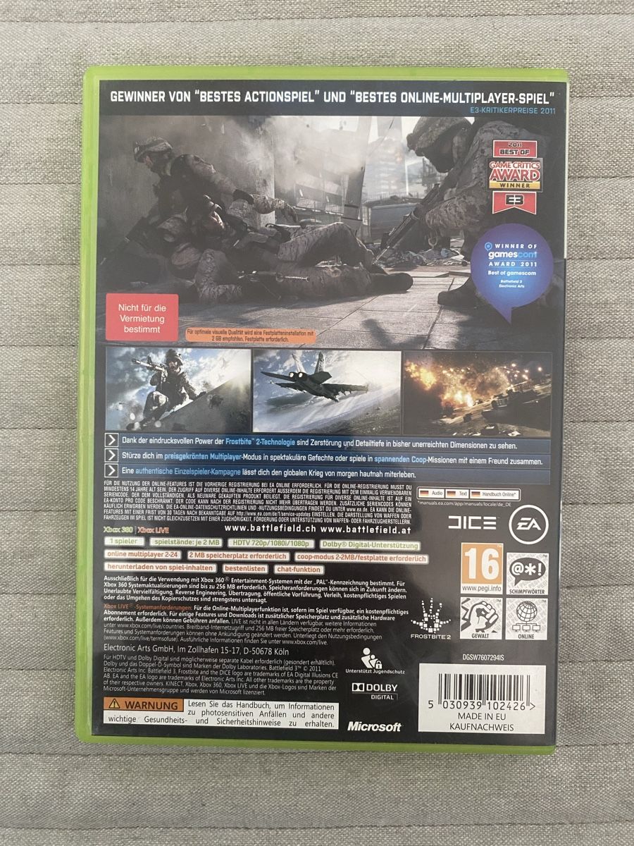 Microsoft Spiele: Battlefield 3 für Xbox 360 – Gebraucht aus Thunstetten von Virus_33 2