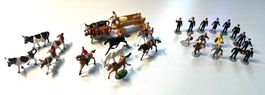 Figuren Modelleisenbahn Merten 26x Pferde, Kühe, Bahn, Gäste