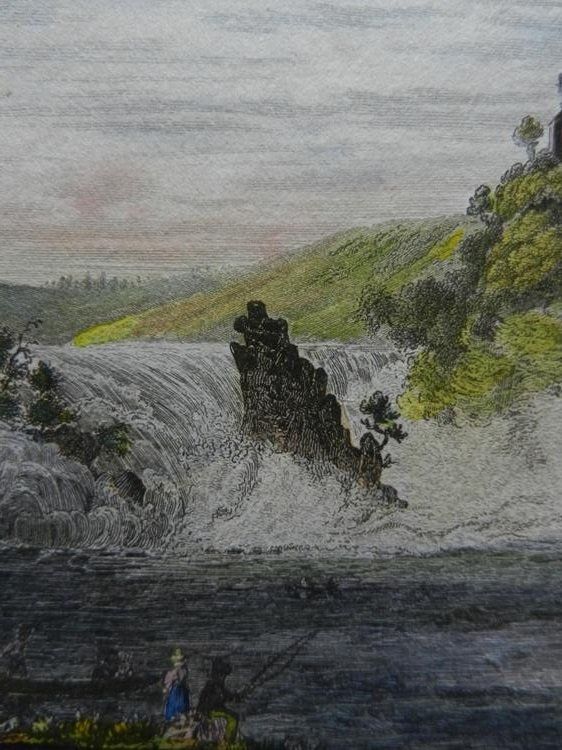 Incisioni: Schaffhausen Rheinfall koloriert – Usato da Risch venduto da Rischli15 5
