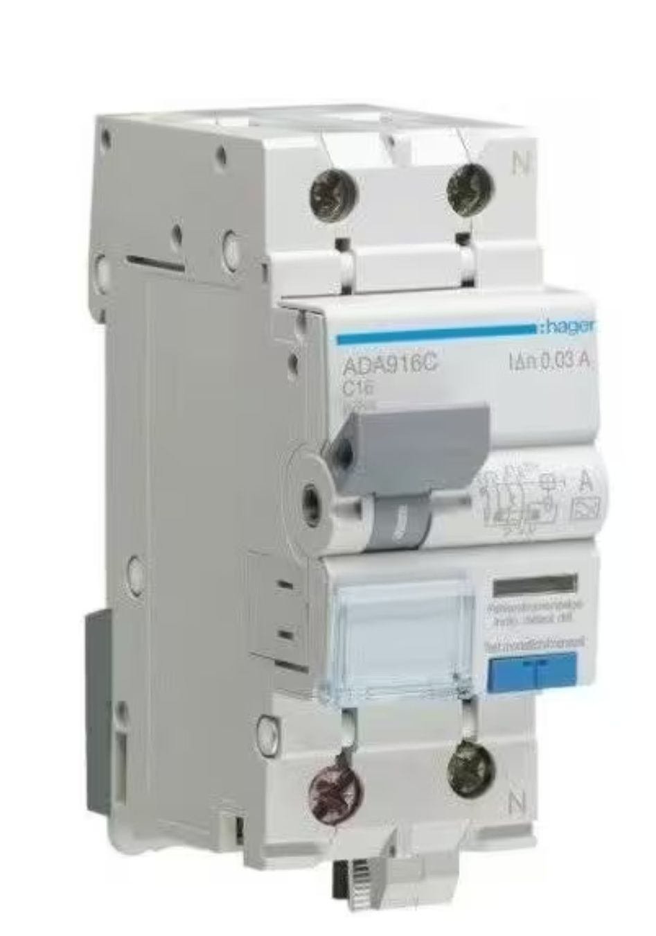 Hager Componenti elettronici: Hager Fehlerstromschutzschalter ADA916C 16A C 30mA neu – Nuovo e nell'imballaggio originale da Holderbank AG venduto da Sasagem