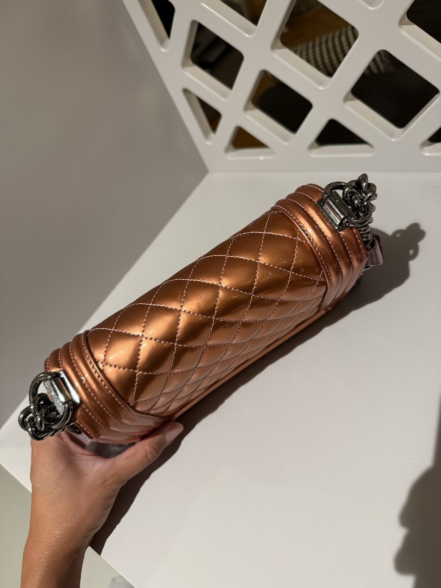 Chanel Borse da donna: Chanel Boy Bag metallic copper leather – Usato da Luzern venduto da rec_8srh 3