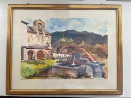 Aquarell, Armin Bieber, Madonna della Gratia, 1952