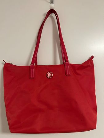 Rote Tommy Hilfiger Tasche/Shopper Damen