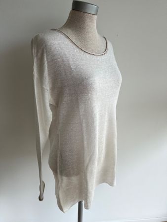 MADDISON 100% Leinen Pullover cremeweiss Gr. M - neu