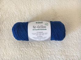 Re-Cotton Gründl Garn 100g~150g NS.4-5 blau 8 stricken häkel