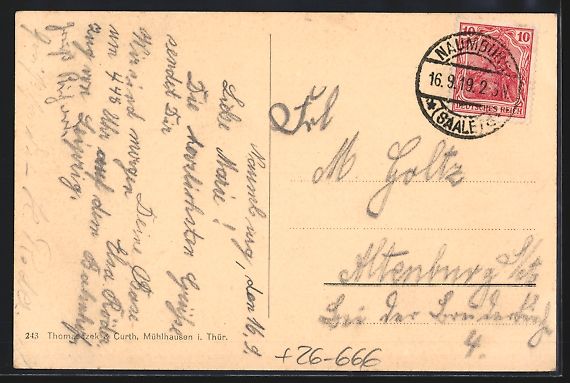 Cartes postales: Otto Thomasczek: Naumburg / Saale, Blick – D'occasion à Berlin par bartko-reher 1