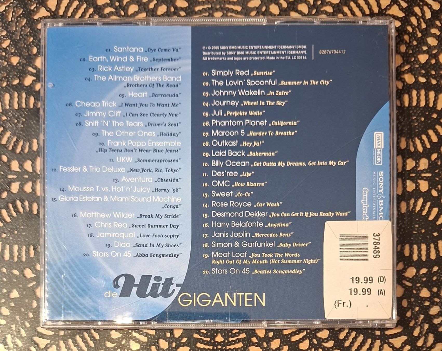 CD: Die Hit Giganten - Cabrio Hits, 2CD Hit Compilation 2005 – Usato da Schönenberg TG venduto da breiti12 1