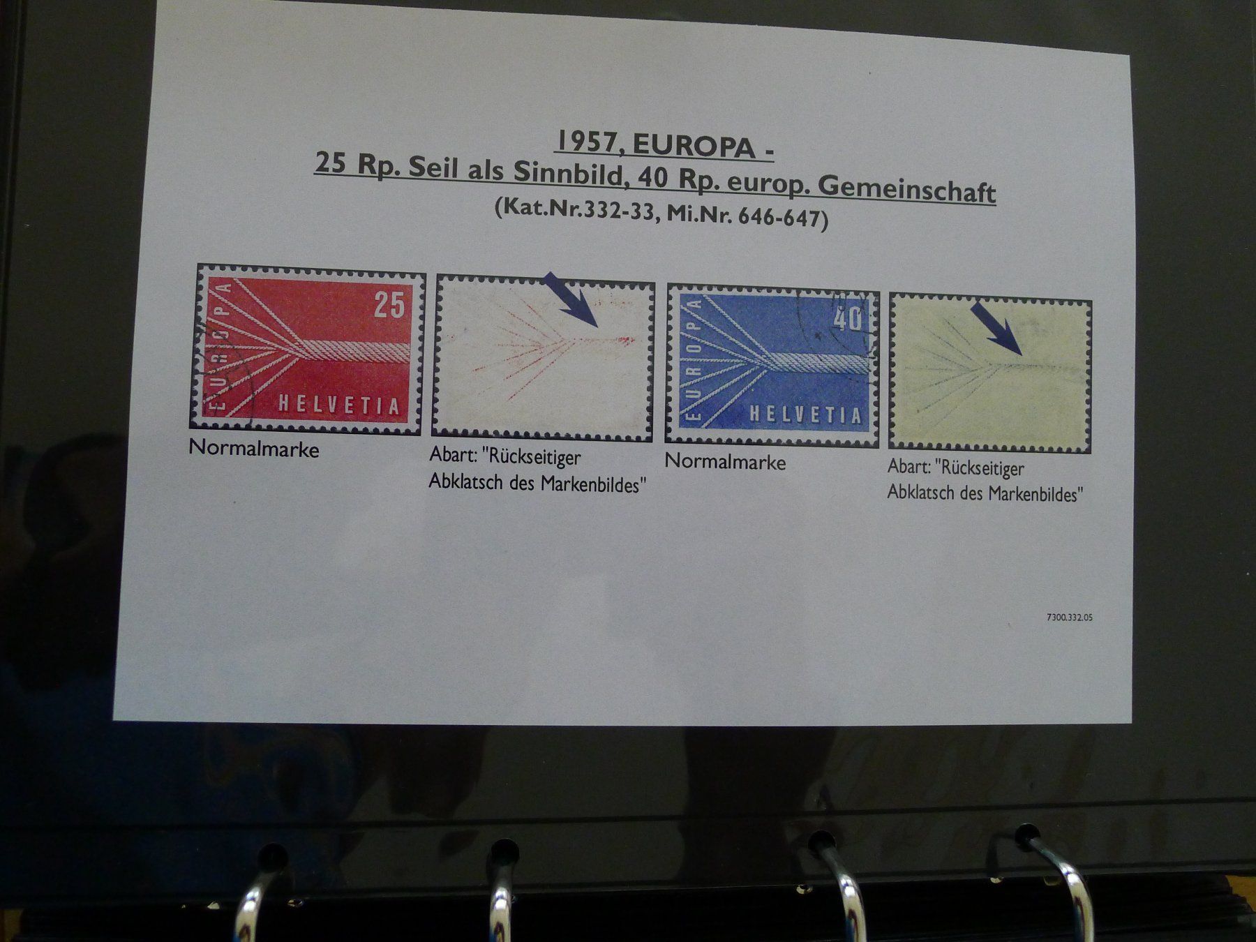Tutti i francobolli: 1957 Briefmarken Müller Abart 332-33 – Usato da Dagmersellen venduto da sli72 1