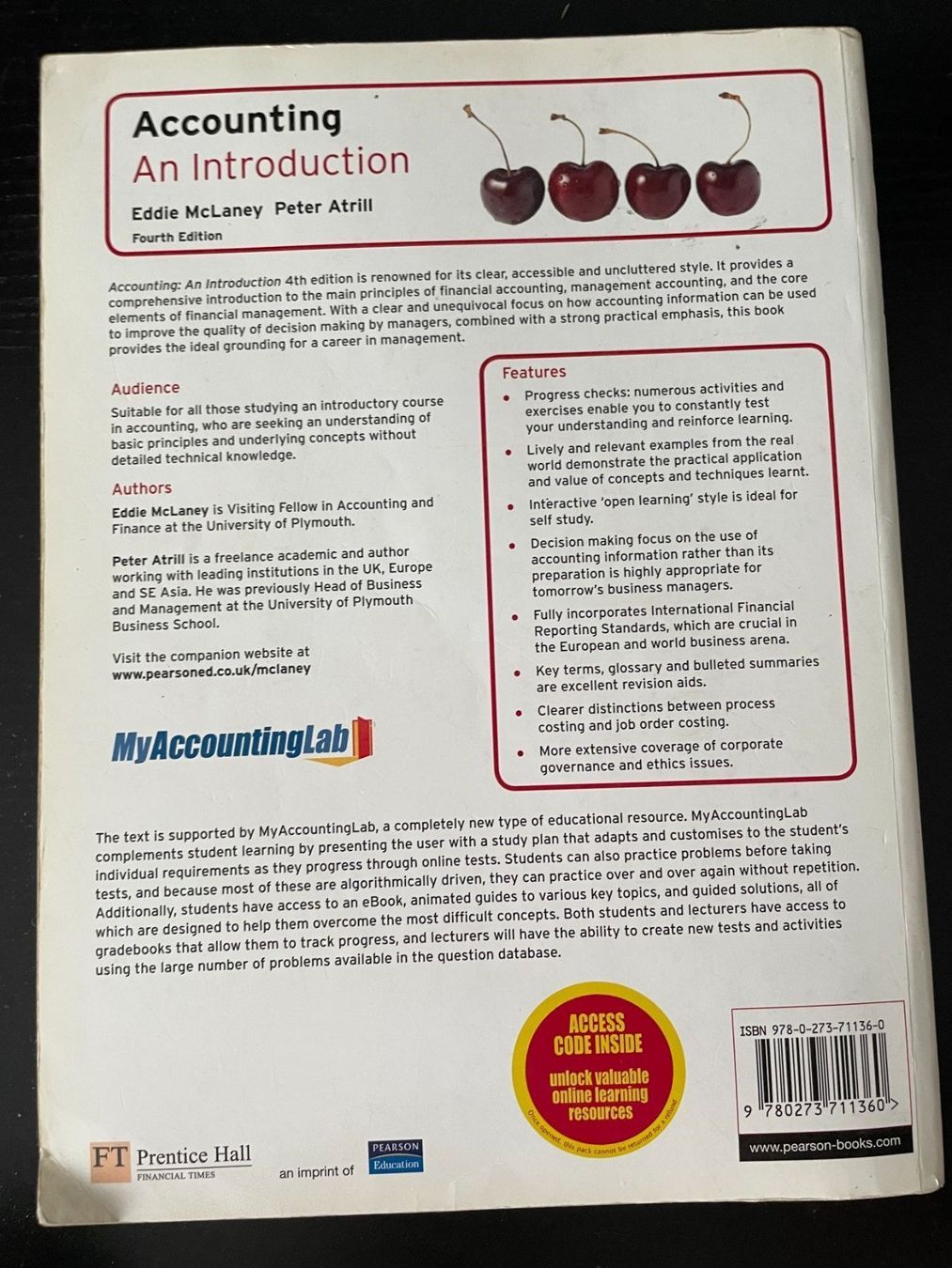 Libri: Accounting - An Introduction / McLaney Atrill – Usato da Hombrechtikon venduto da Uptowns 2