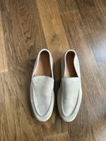 Suitsupply Slipper, hellgrau/sand Wildleder, Gr. 41