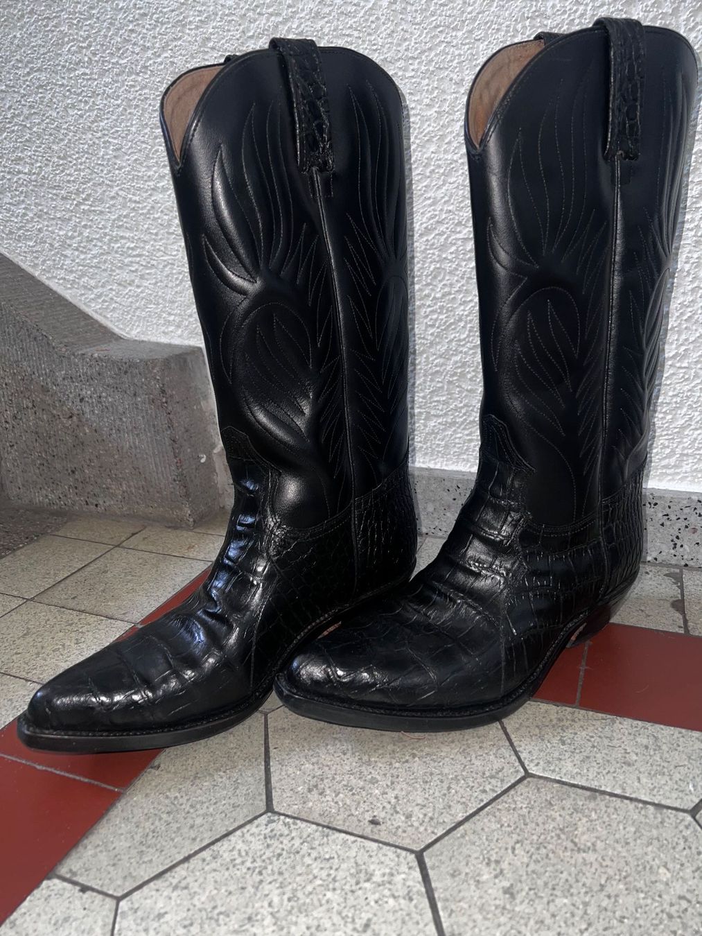 Scarpe da donna: Lederstiefel Gr.38 "Cowboy-Kroko-Style" – Usato da Zürich venduto da Mailfree 2