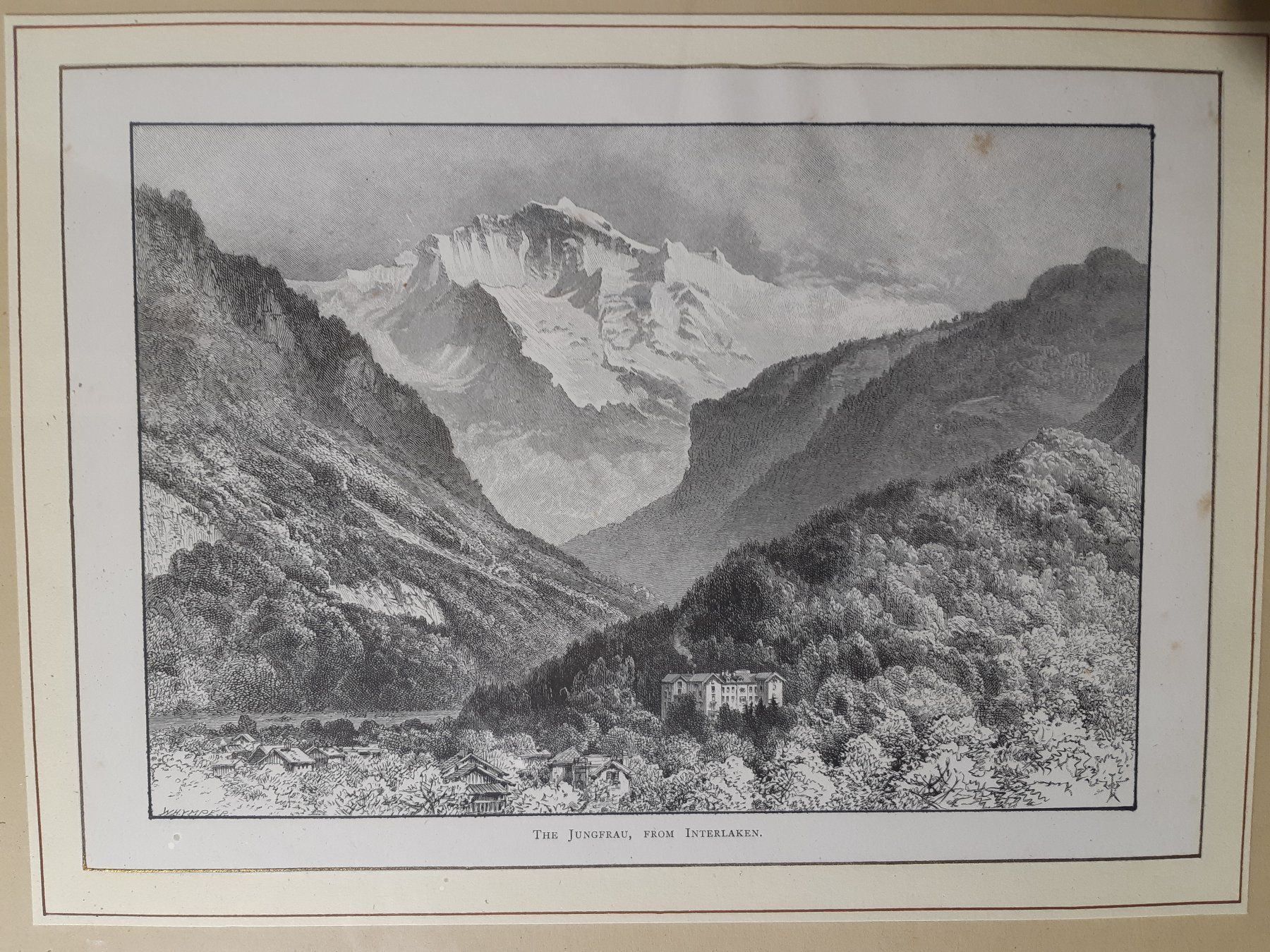 Grafiken & Lithographien: Litho Jungfrau von Interlaken aus – Gebraucht aus Grindelwald von carro5 1