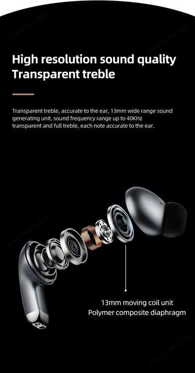 Lenovo LP5 Bluetooth Kopfhörer mit Touchbedienung 3
