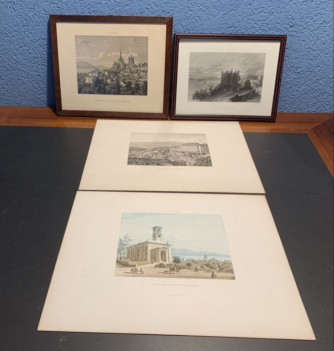 Incisioni: Lot de 4 gravures du canton de Vaud – Usato da Veytaux venduto da Latourelle