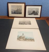 Lot de 4 gravures du canton de Vaud