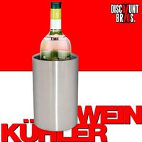 Flaschenkühler WEINKÜHLER Edelstahl doppelwandig 19cm