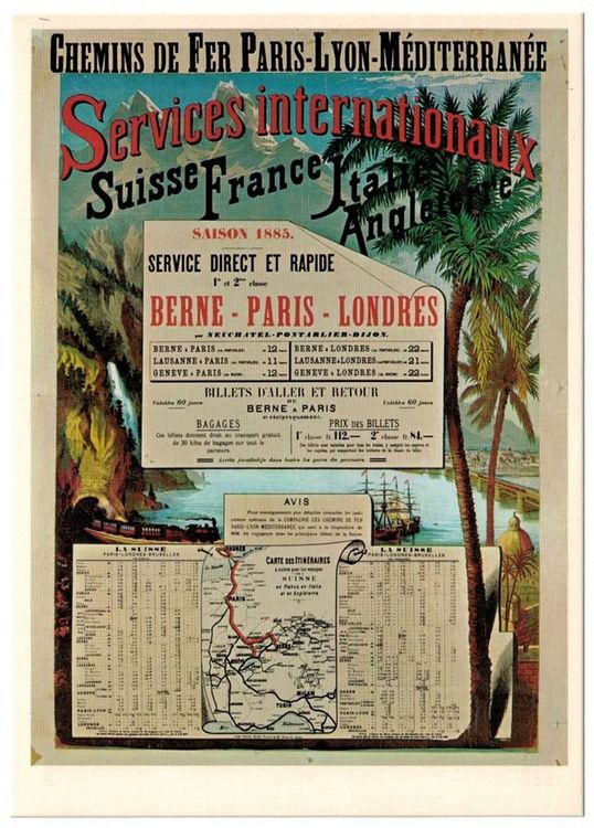 Plakat Chemins de Fer ParisLyonMéditerranée 1885 Kaufen auf Ricardo