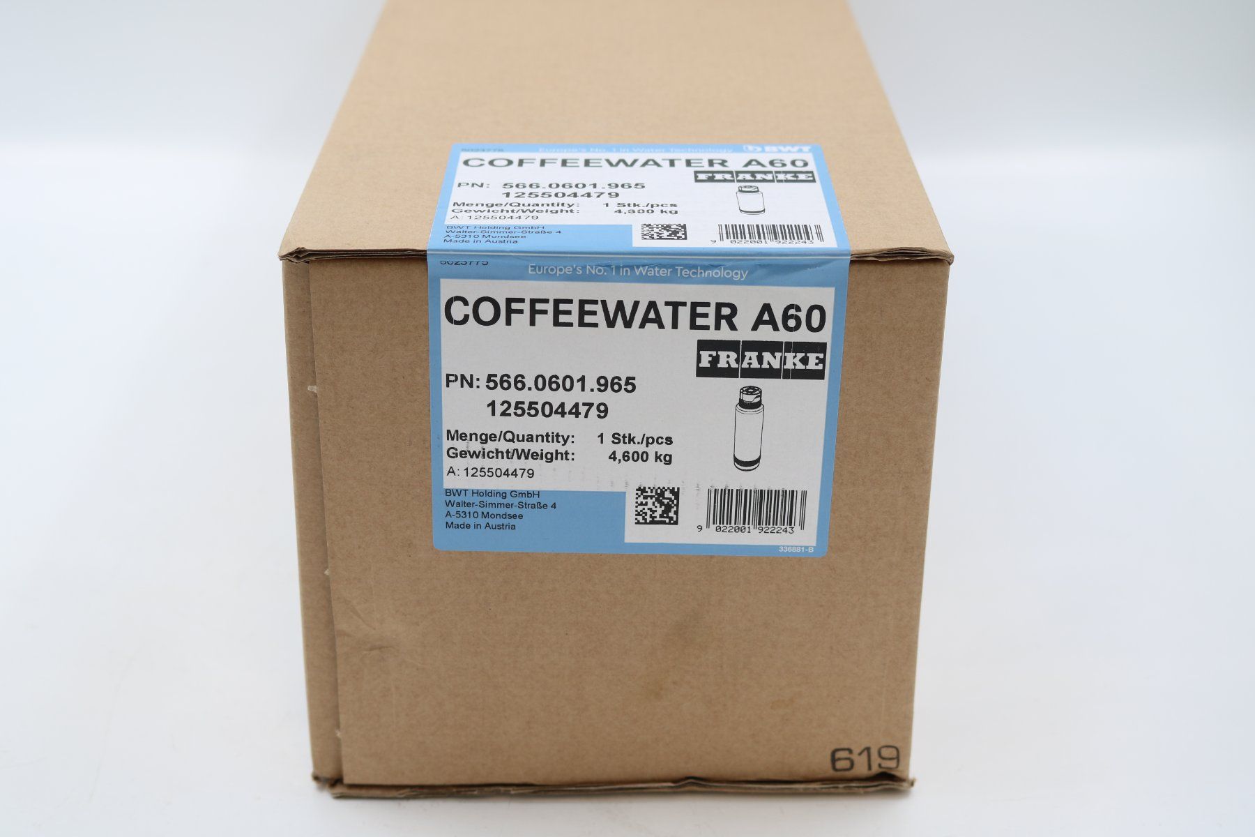 Sanitari: FRANKE Coffeewater A60 Filter (19016) – Nuovo e nell'imballaggio originale da Zürich venduto da fundsachenverkauf