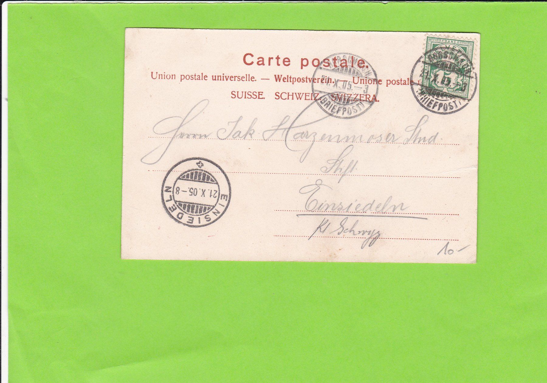 Cartes postales: Rorschach-1905 gelaufen – D'occasion à St. Peterzell par neckertal 1