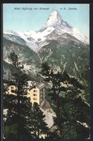 AK Zermatt, Hotel Riffelalp et le Cervin