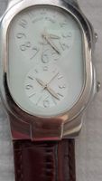 Philip Stein Teslar Armbanduhr Dual Time Lederband