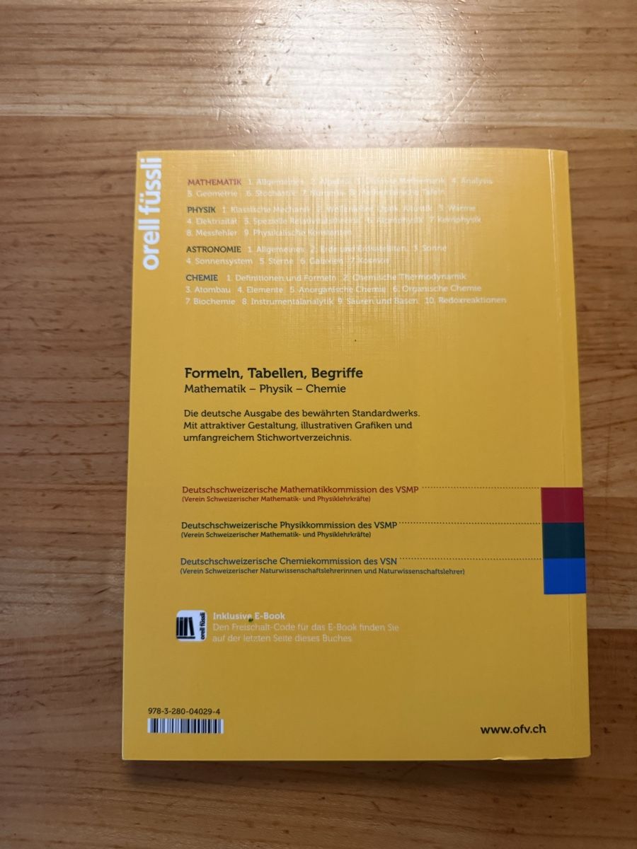 Libri: Formelsammlung Formeln Tabellen Begriffe – Usato da Meilen venduto da vil_j6bf 1
