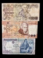 Portugal 3 Banknoten