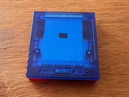 Rare : Carte mémoire Gamecube bleu-rouge transparente