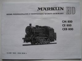 Märklin Betriebsanleitung CM 800