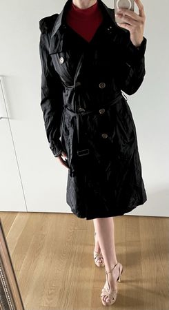 Schwarzer Burberry Trenchcoat, eu 42 UK 12 - wie neu Mantel