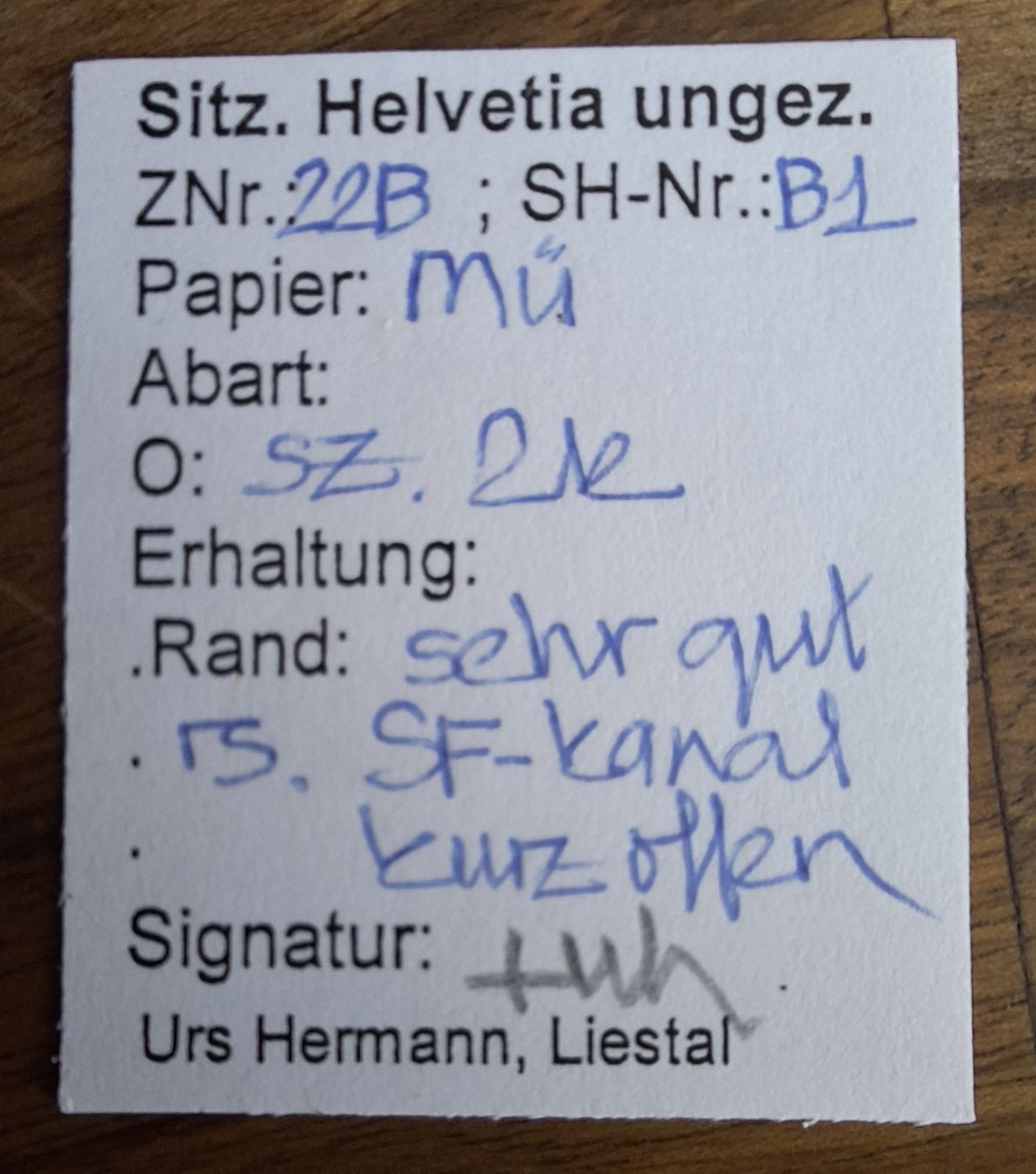 Tutti i francobolli: Strubel 22B Mit Befund Kat. 260.-  – Usato da Balgach venduto da SIMEON27 2