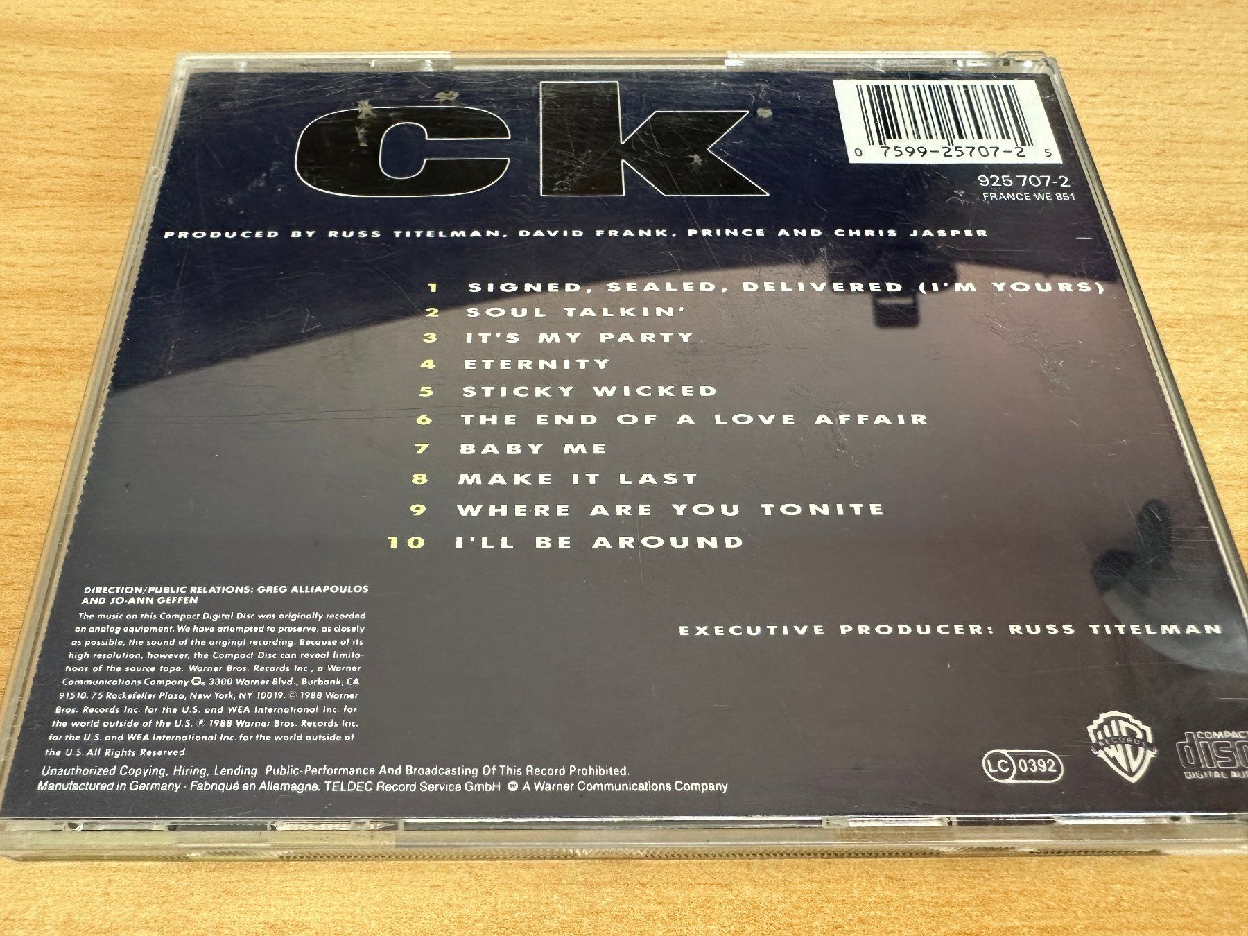 CD: Chaka Khan – CK – Usato da Rikon im Tösstal venduto da Alpenmutz 1