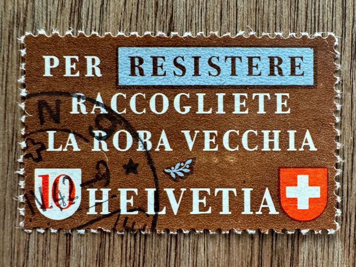Tutti i francobolli: Nr. 256 zwei Flecken unter "EC" von "VECCHIA", Plattenfehler – Usato da Jegenstorf venduto da lemur