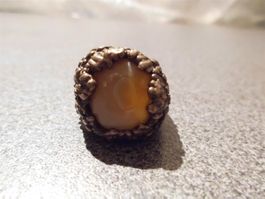 Ring, broncefarbig, weisser/gelblicher