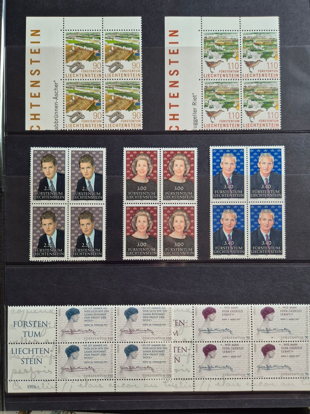 Tutti i francobolli: LIECHTENSTEIN Frankaturware ca. 1100 CHF, incl.Vierer&Bogen – Nuovo (secondo la descrizione) da Horgen venduto da frankatur