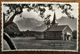 ROCHE - Eglise Catholique & Dents du Midi 1947