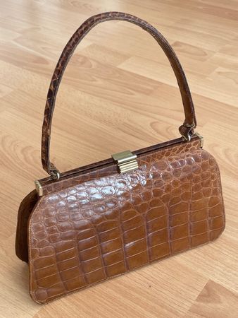 Damen Handtasche Leder, Dofan Paris, Vintage 1955-60