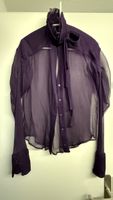 Gucci Bluse lila transparent Grösse 38