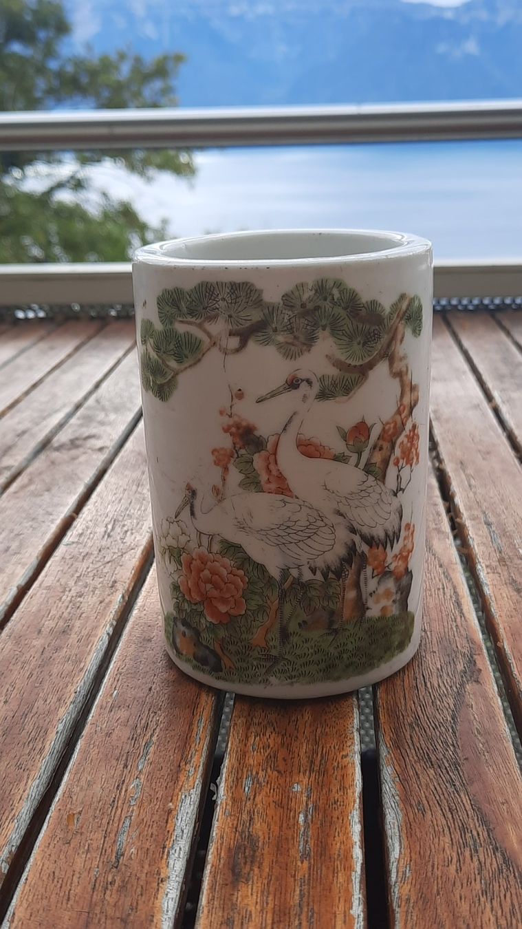 Skulpturen & Statuen: Bitong ,pot à pinceaux chinois antique – Gebraucht aus Chardonne von hel_h5k2 5