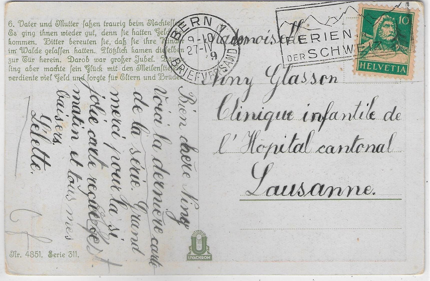 Ansichtskarten: Märchen - Der kleine Däumling - O. Herrfurth – Gebraucht aus Ettingen von Kartenplanet 1