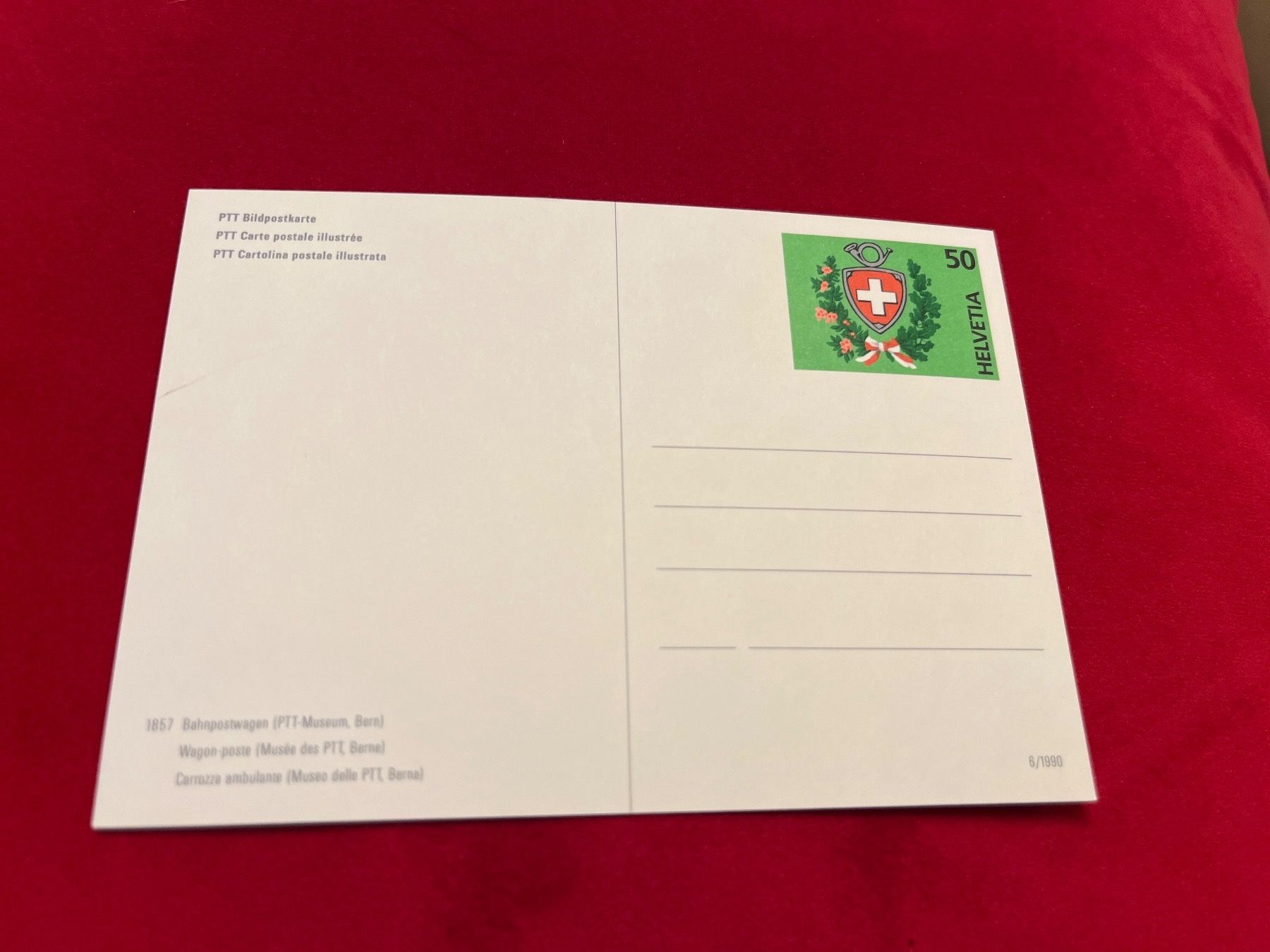 Ansichtskarten: Ansichtskarte PTT Bahnpostwagen – Neu und originalverpackt aus Zürich von eng_v9x6 1