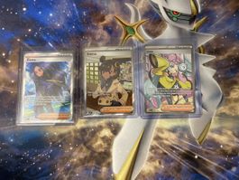 Ab 1 CHF!!! 3 Pokemon Sammelkarten Trainer Geeta Emma Iono